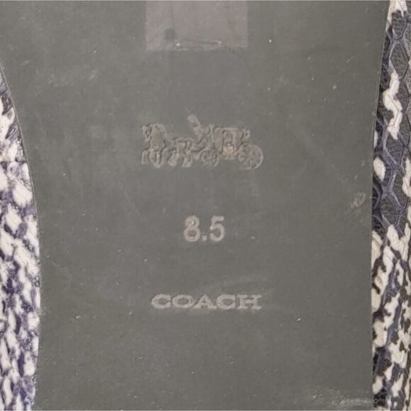 COACH Harper Studded Loafers Snake Skin Print Flat Slip Black Women's Size 8.5 - Picture 7 of 7